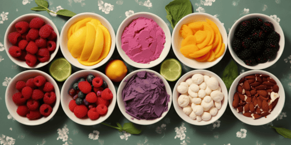 طبق طعام متوازن بألوان طبيعية